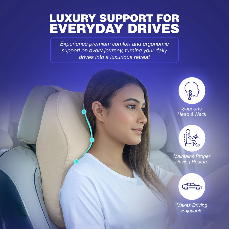 Wellgiver Large Neck Rest Cushion - Beige