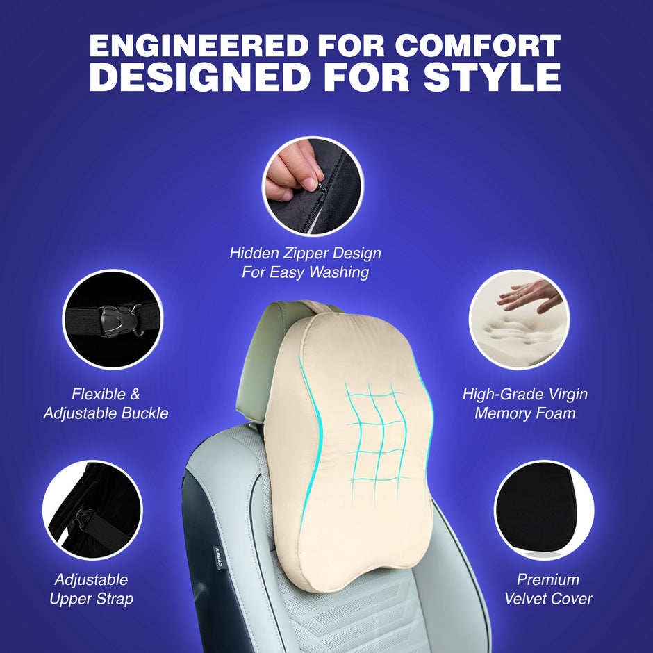 Wellgiver Large Neck Rest Cushion - Beige