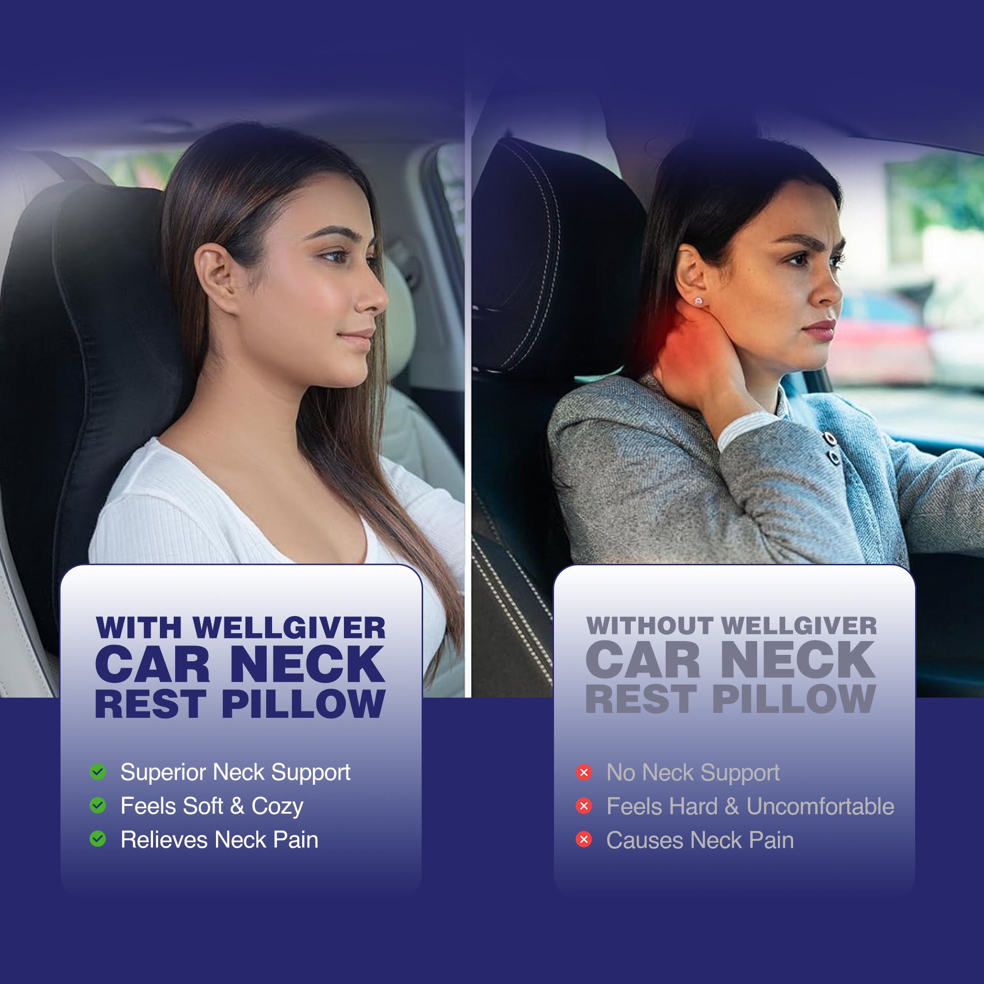 Wellgiver Large Neck Rest Cushion - Black