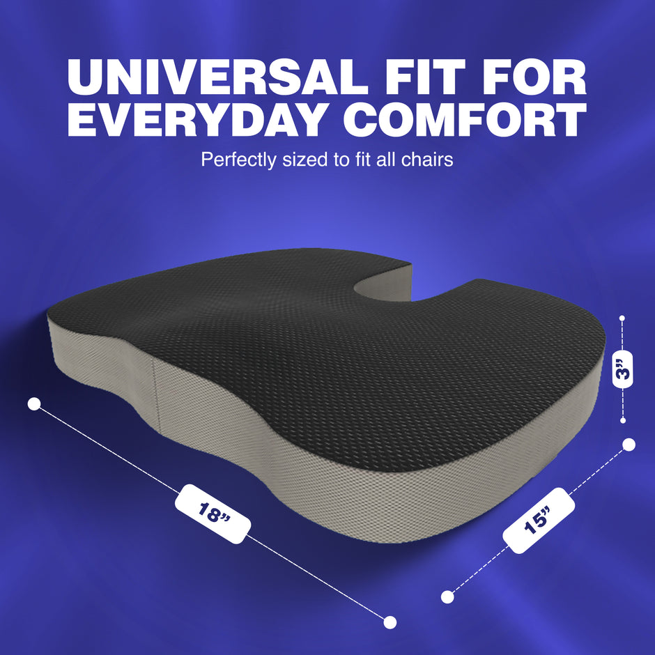 Wellgiver Gel Insfused Memory Foam Coccyx Seat Cushion