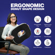 Wellgiver Gel Infused Memory Foam Donut Seat Cushion