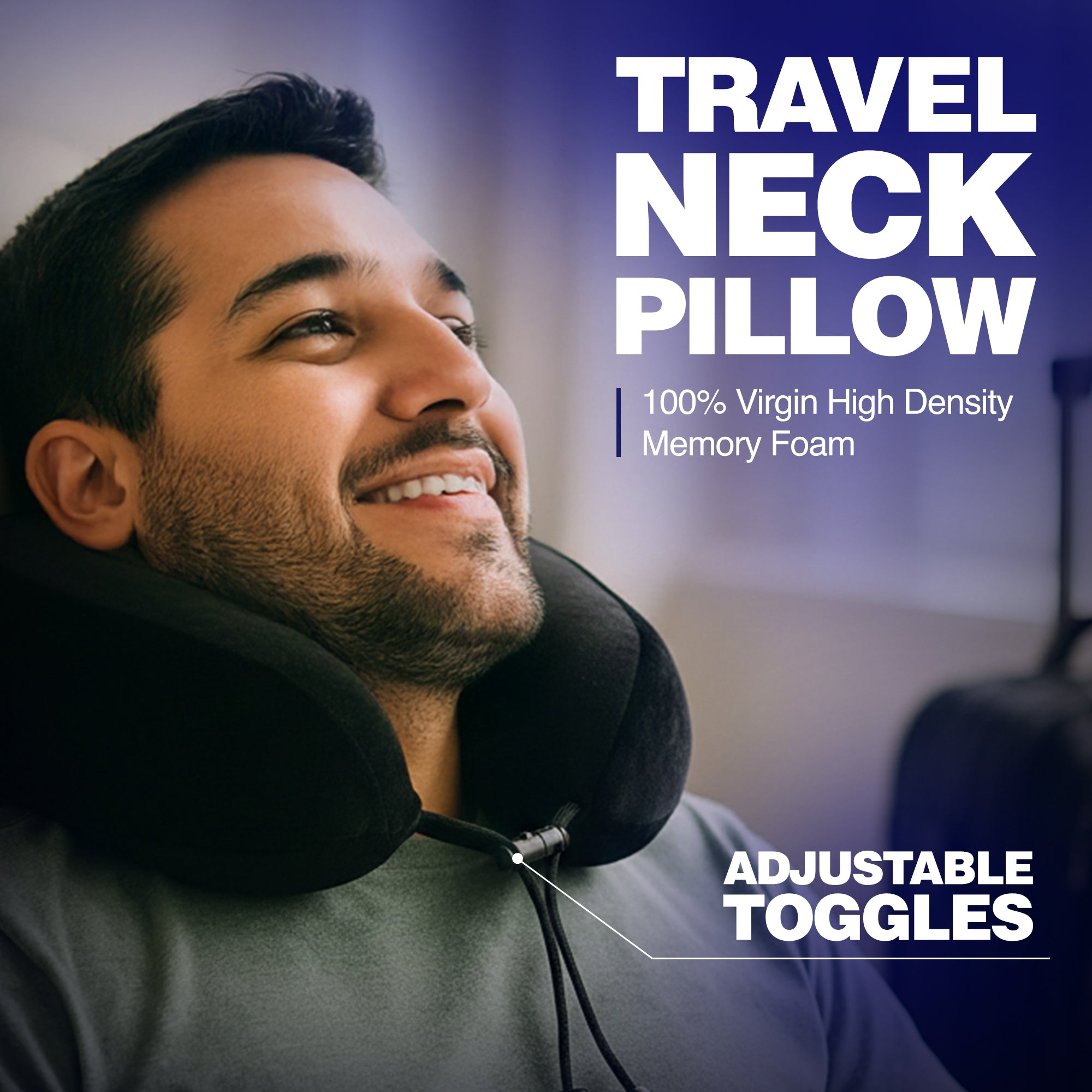 Wellgiver Memory Foam Travel Neck Pillow