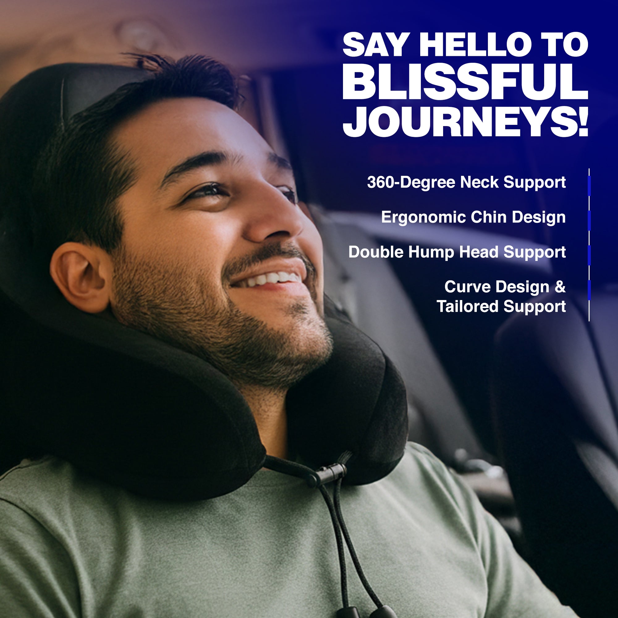 Wellgiver Memory Foam Travel Neck Pillow