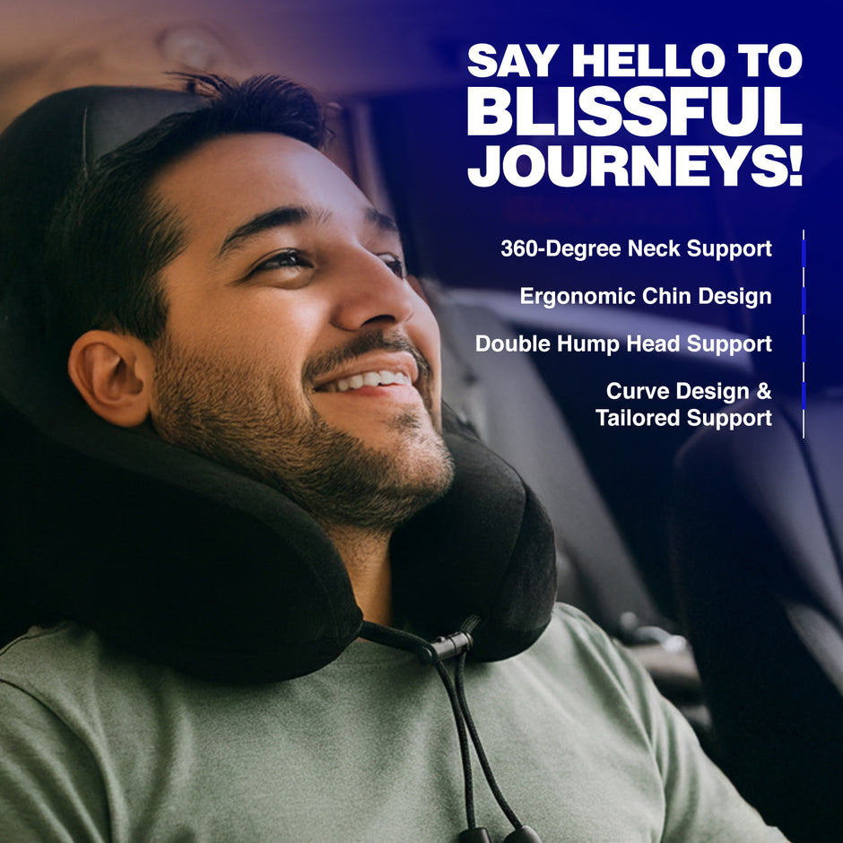 Wellgiver Memory Foam Travel Neck Pillow