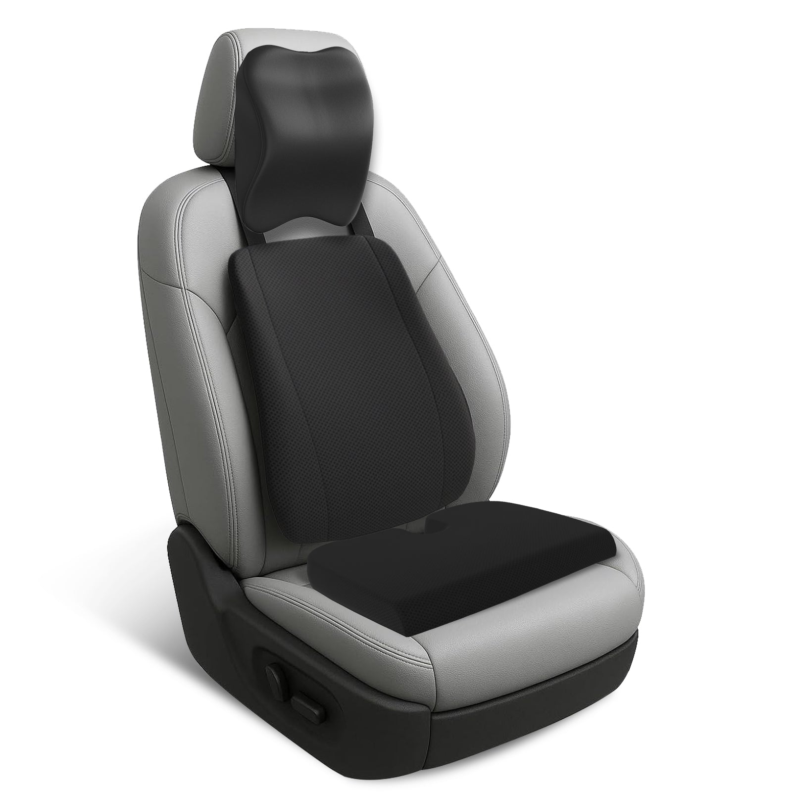 Wellgiver Memory Foam Neck Rest, Back Rest & Seat Cushion Combo
