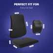 Wellgiver Memory Foam Neck Rest, Back Rest & Seat Cushion Combo