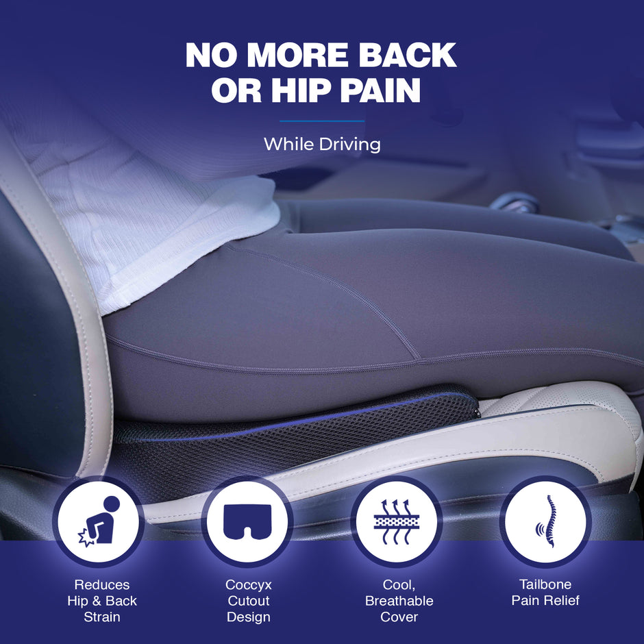 Wellgiver Memory Foam Neck Rest, Back Rest & Seat Cushion Combo