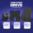 Wellgiver Memory Foam Neck Rest, Back Rest & Seat Cushion Ultimate Combo