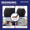 Wellgiver Memory Foam Neck Rest, Back Rest & Seat Cushion Ultimate Combo