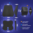 Wellgiver Memory Foam Neck Rest, Back Rest & Seat Cushion Ultimate Combo