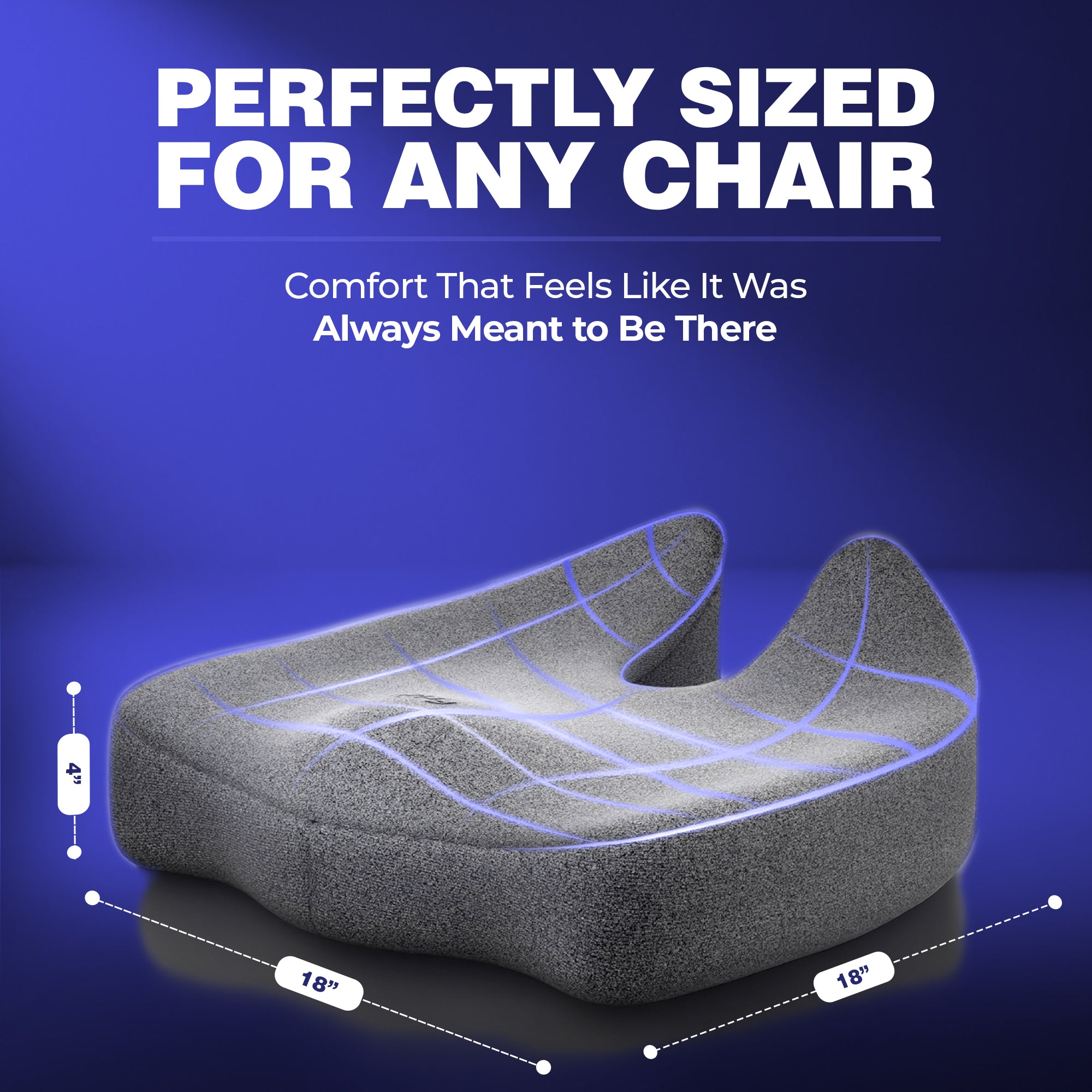 Wellgiver ErgoMax Memory Foam Seat Cushion