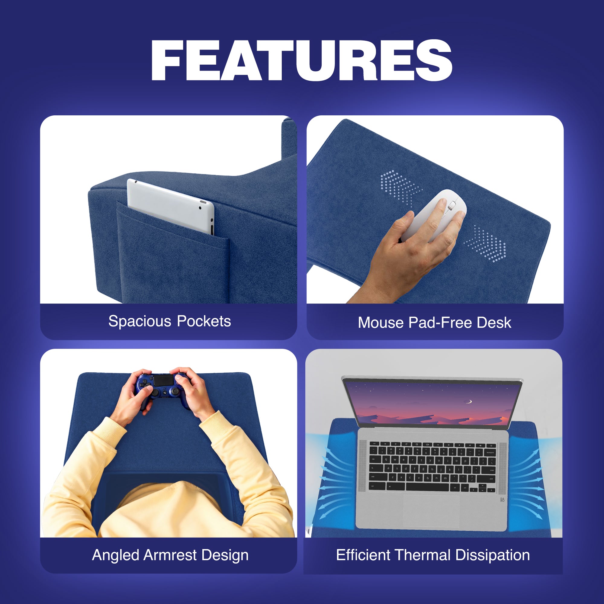 Wellgiver Supreme Lap Desk Pillow