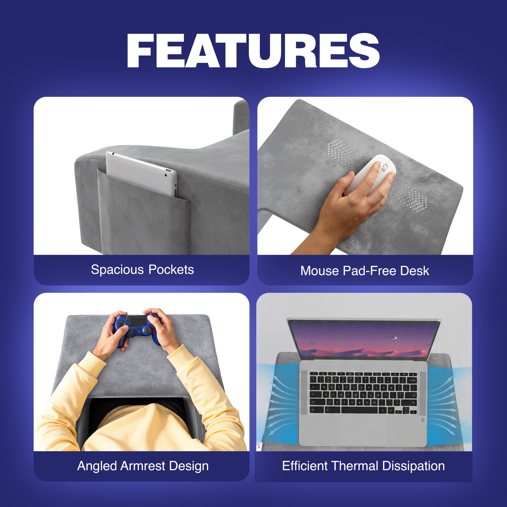 Wellgiver Supreme Lap Desk Pillow