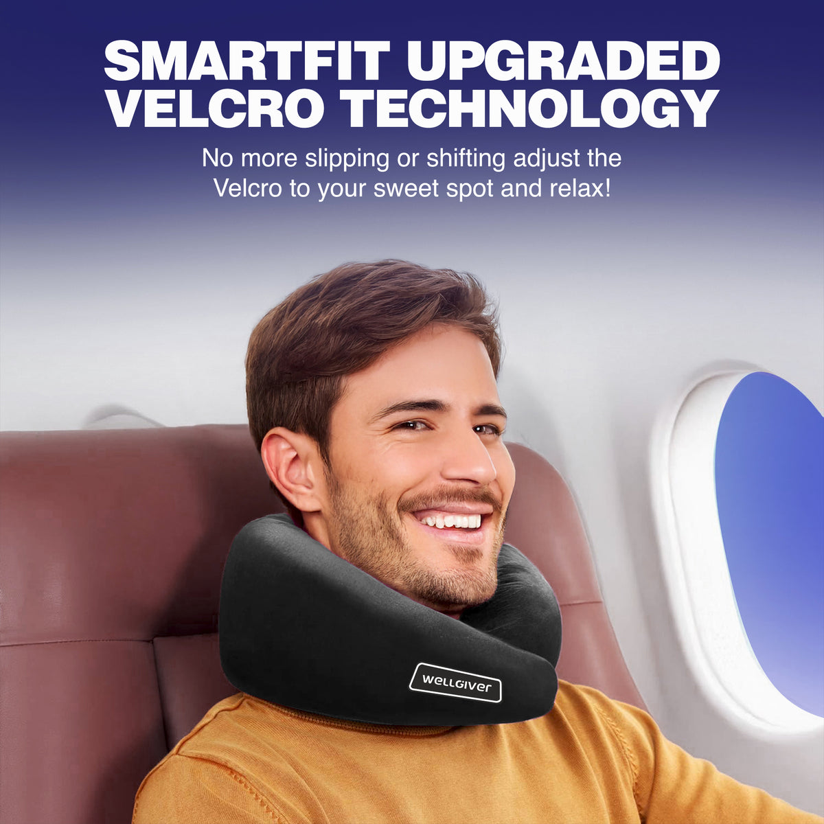 Wellgiver Memory Foam Ultimate Travel Neck Pillow