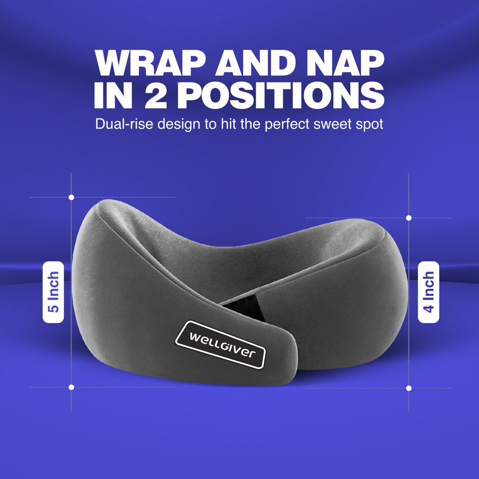 Wellgiver Memory Foam Ultimate Travel Neck Pillow
