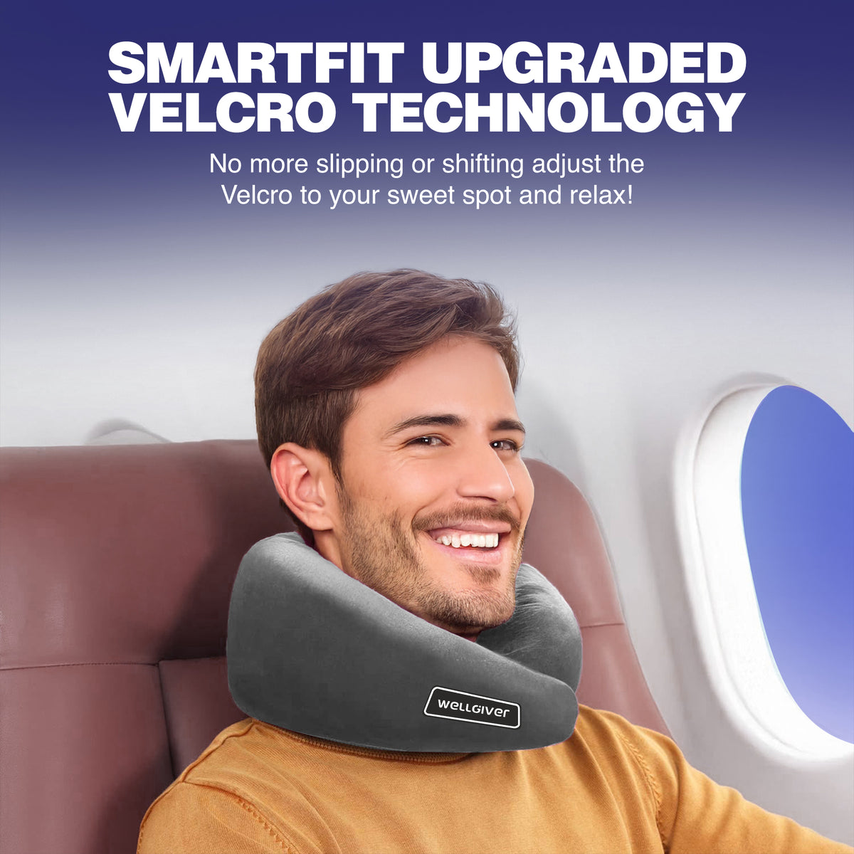 Wellgiver Memory Foam Ultimate Travel Neck Pillow