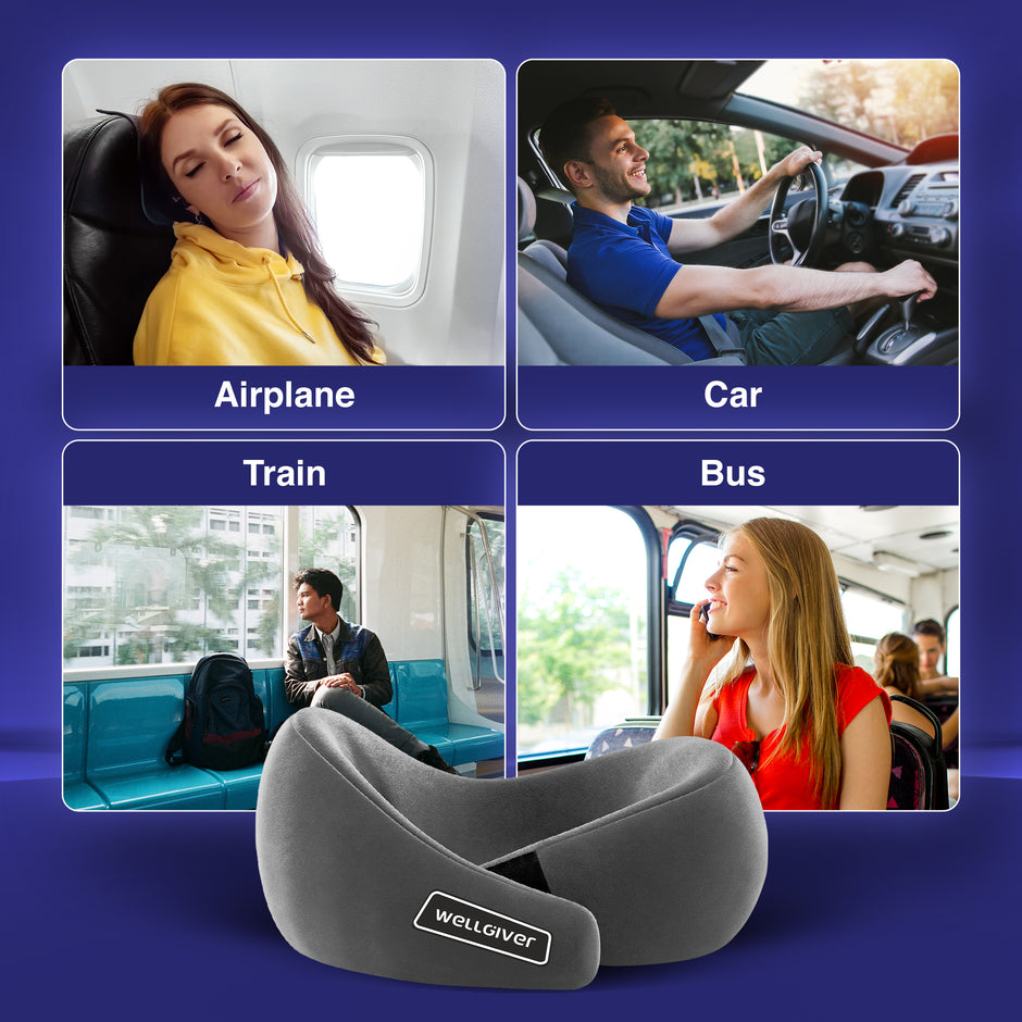Wellgiver Memory Foam Ultimate Travel Neck Pillow