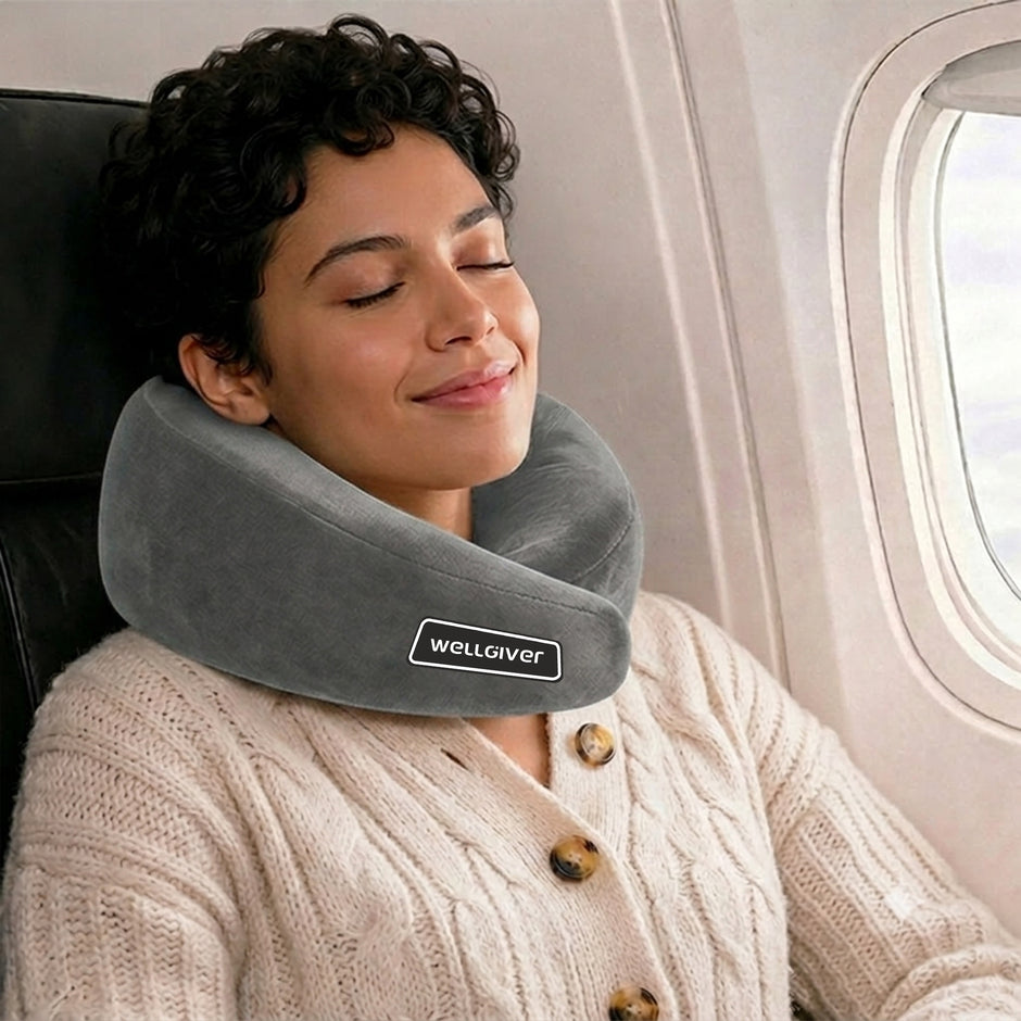 Wellgiver Memory Foam Ultimate Travel Neck Pillow