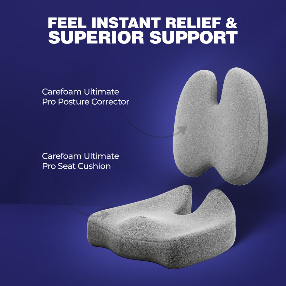 Wellgiver Ultimate Memory Foam Seat & Backrest Cushion