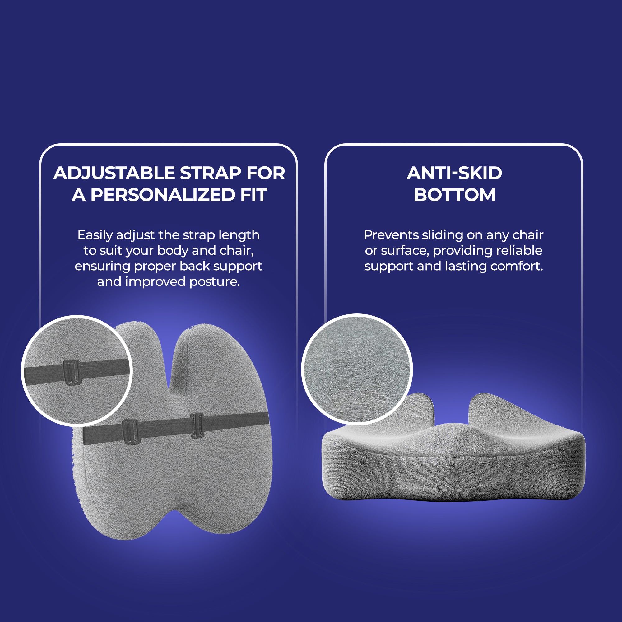 Wellgiver Ultimate Memory Foam Seat & Backrest Cushion