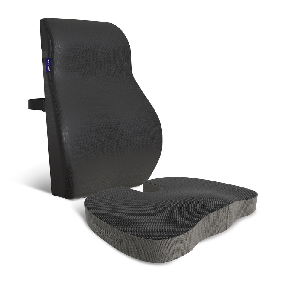 Wellgiver Memory Foam Seat & Backrest Cushion