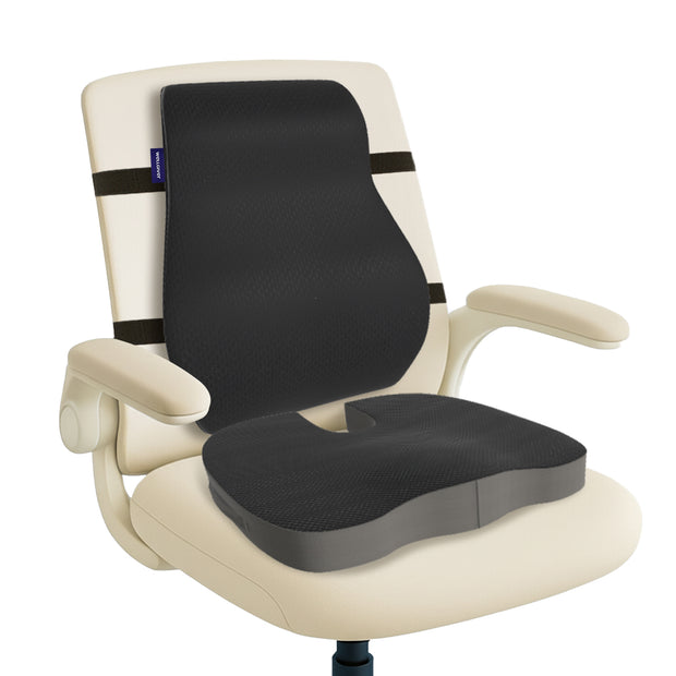 Wellgiver Gel Infused Memory Foam Backrest Support Cuhion
