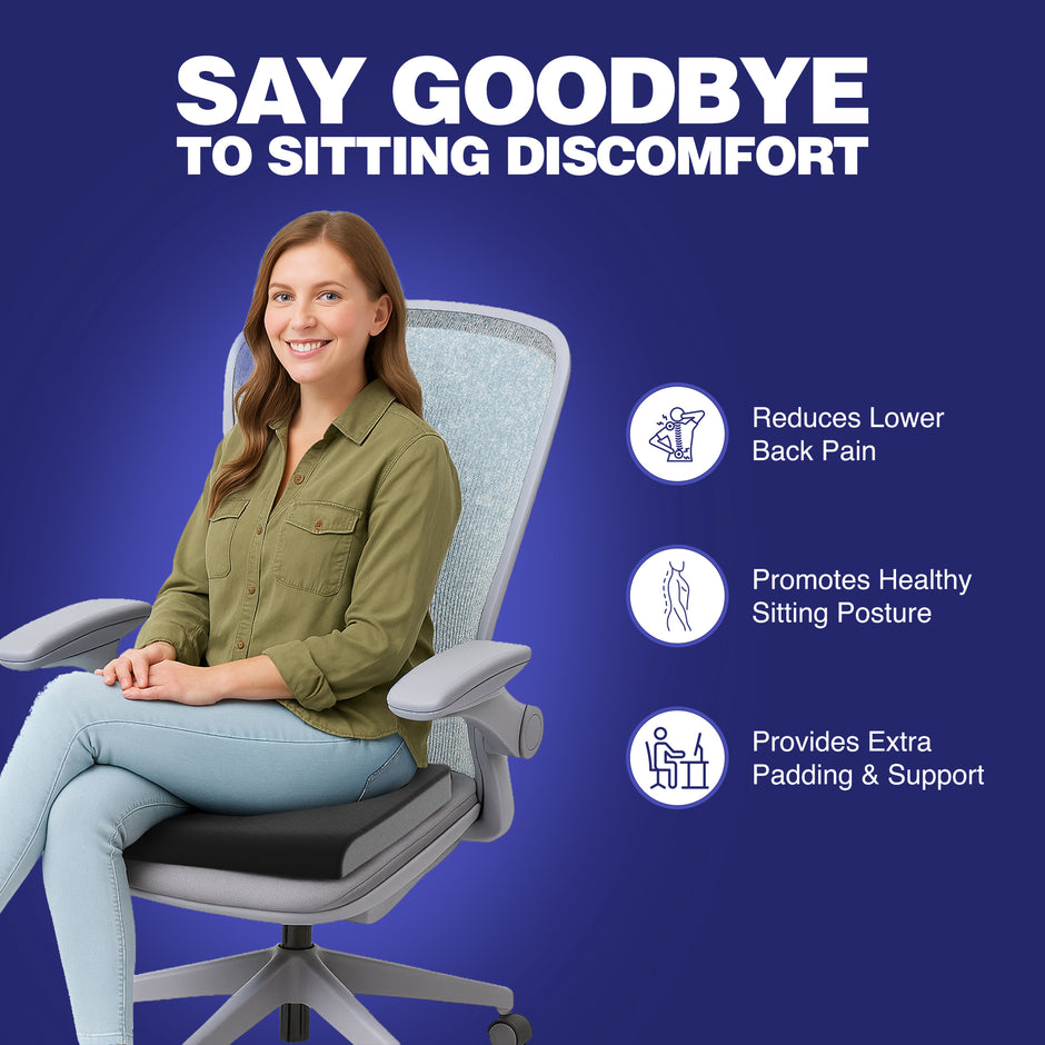 Wellgiver ComfortCloud Memory Foam Seat Cushion