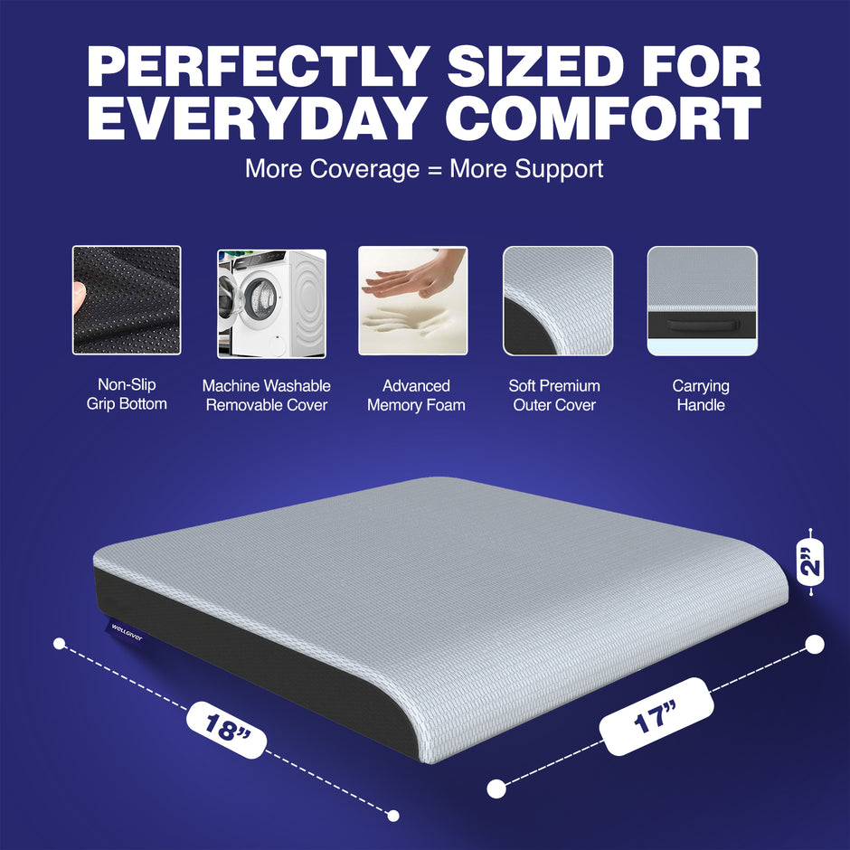 Wellgiver ComfortCloud Memory Foam Seat Cushion