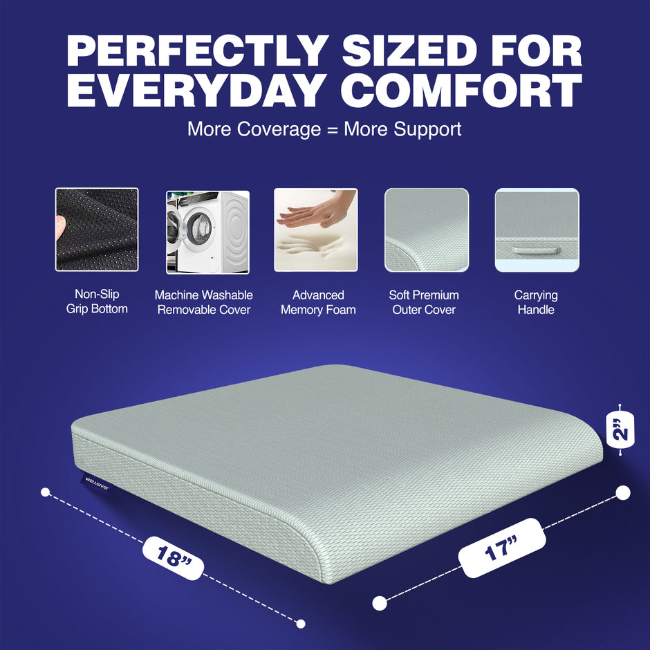 Wellgiver ComfortCloud Memory Foam Seat Cushion