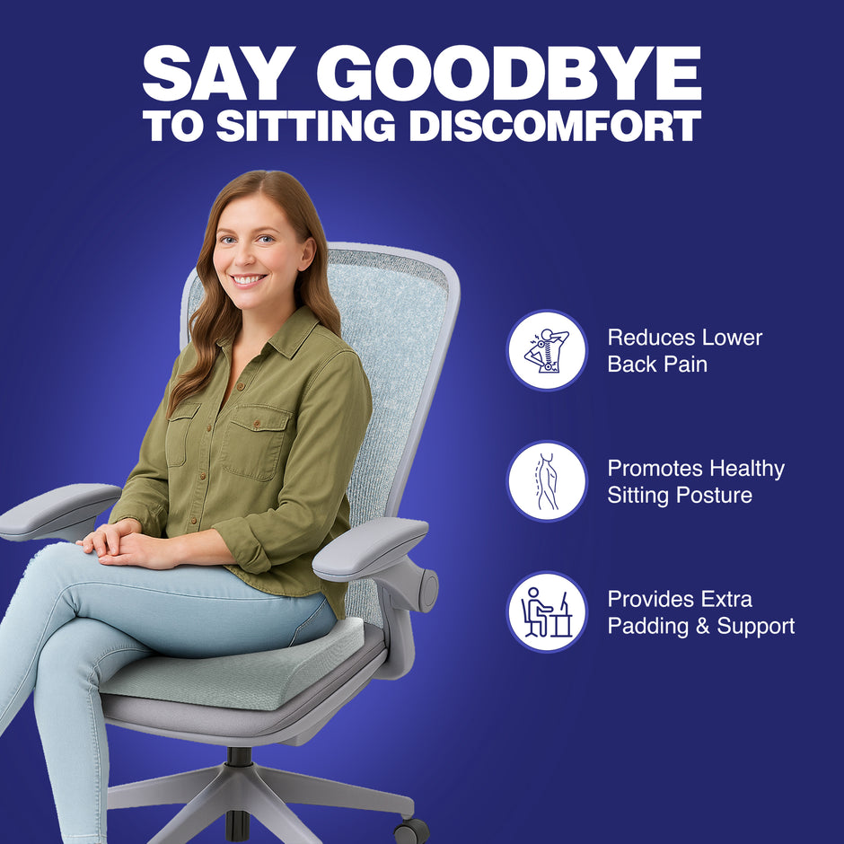 Wellgiver ComfortCloud Memory Foam Seat Cushion