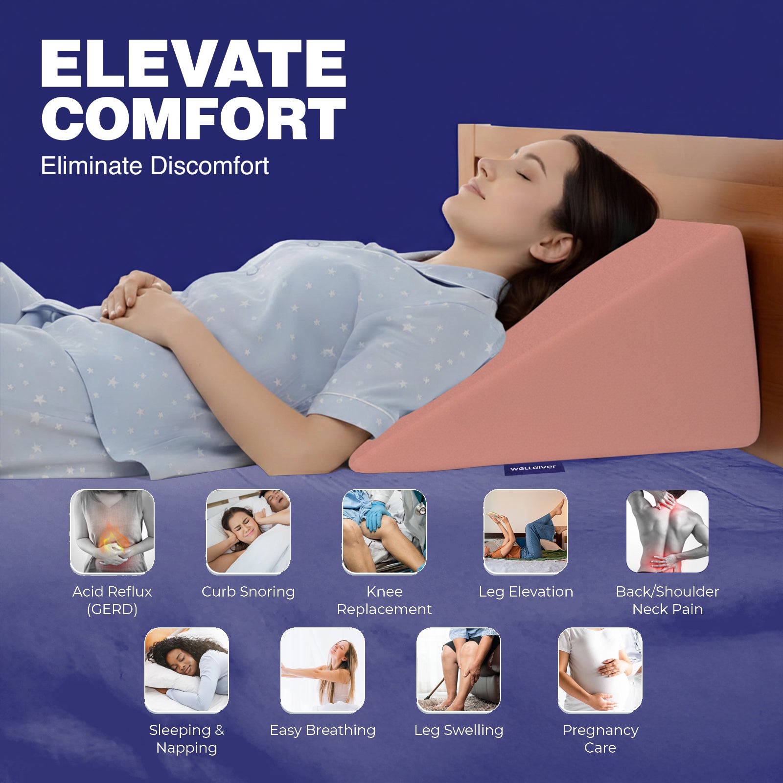 Wellgiver Wedge Pro Memory Foam Cushion