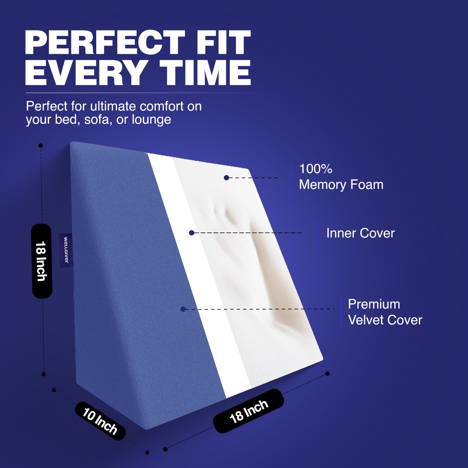Wellgiver Wedge Pro Memory Foam Cushion