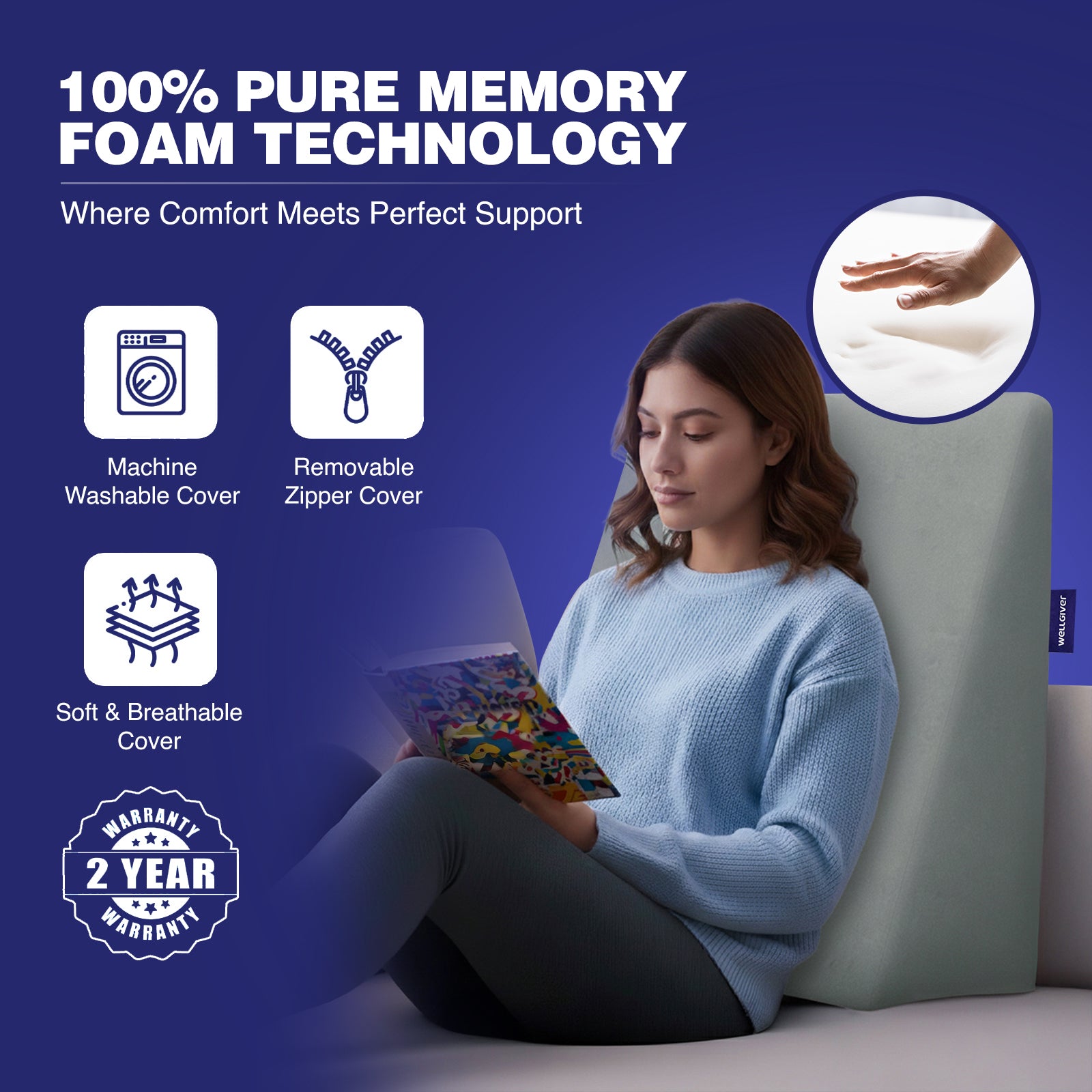 Wellgiver Wedge Pro Memory Foam Cushion