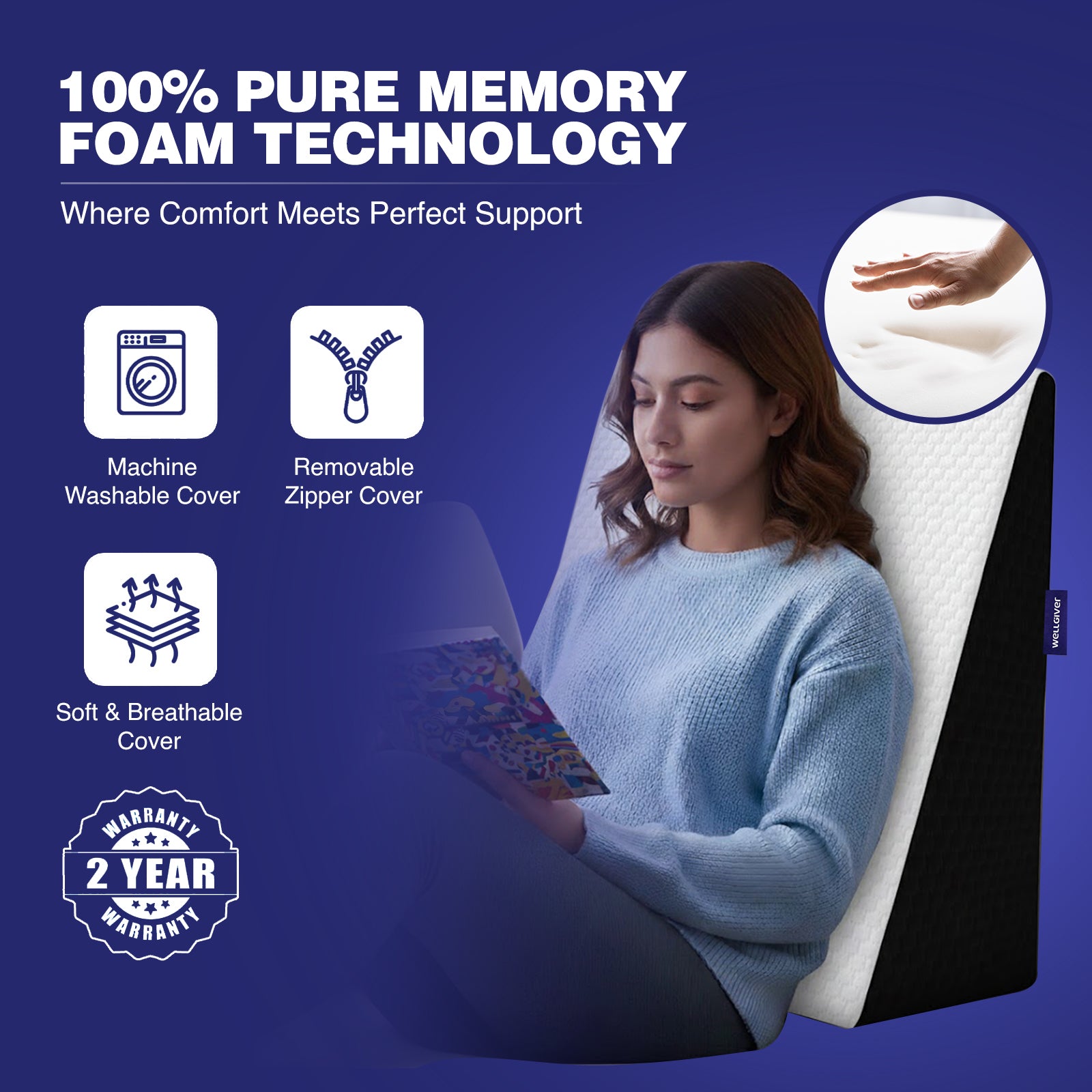 Wellgiver Wedge Pro Memory Foam Cushion
