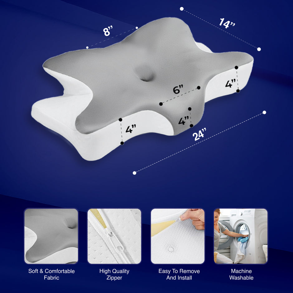 Wellgiver Cervical Butterfly Memory Foam Pillow