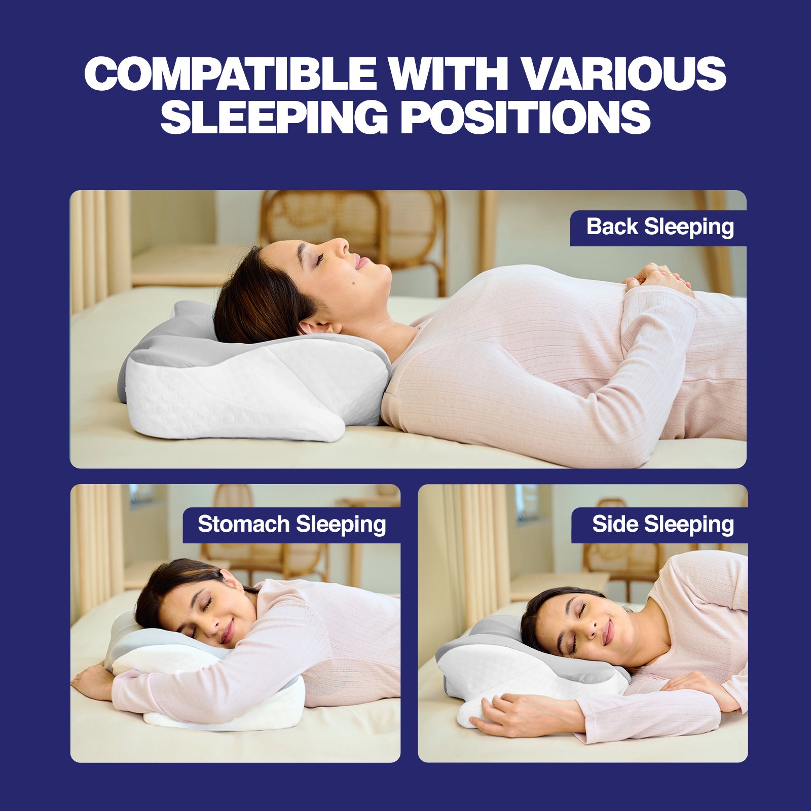 Wellgiver Cervical Butterfly Memory Foam Pillow
