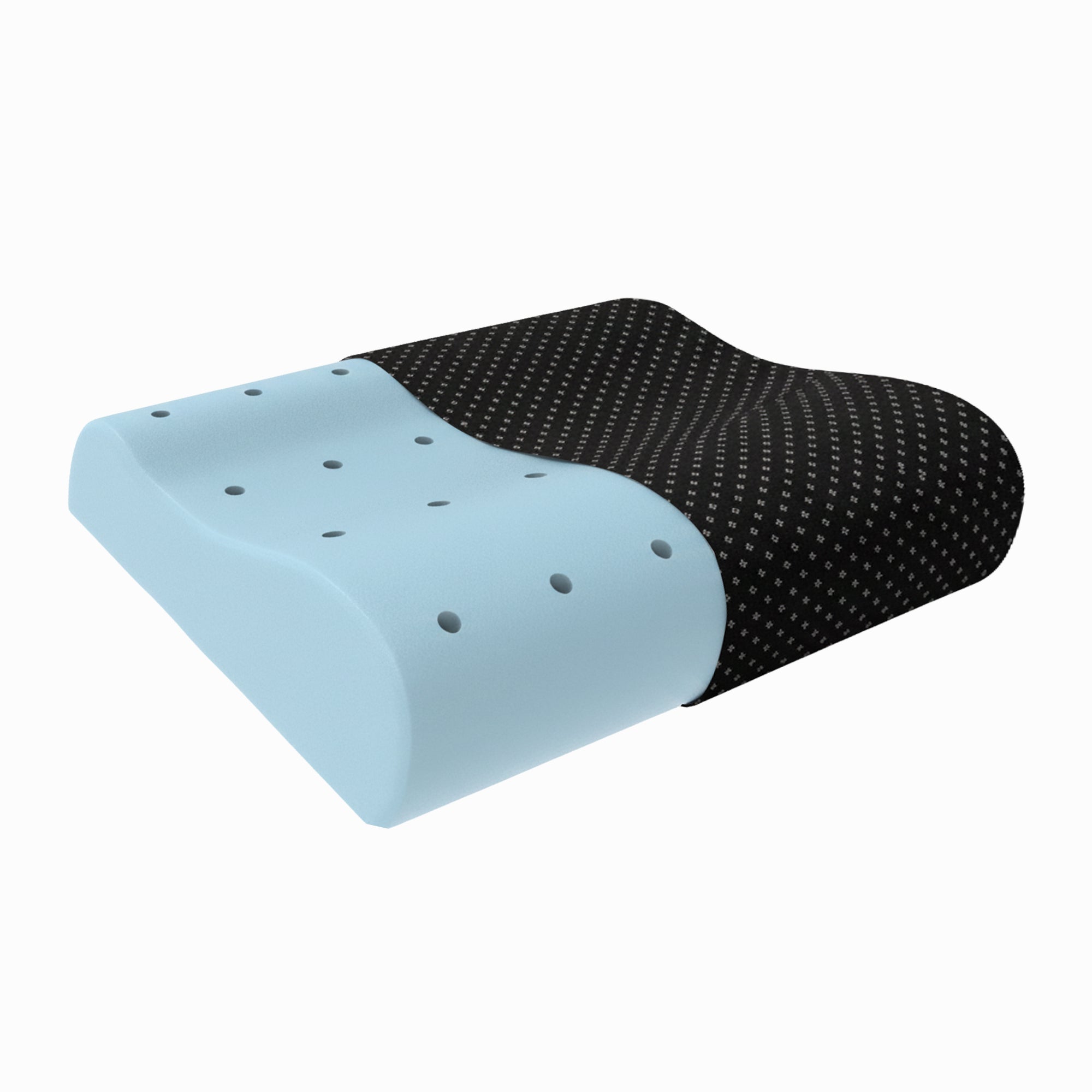 Wellgiver Gel Infused Memory Foam Cervical Pillow - Black