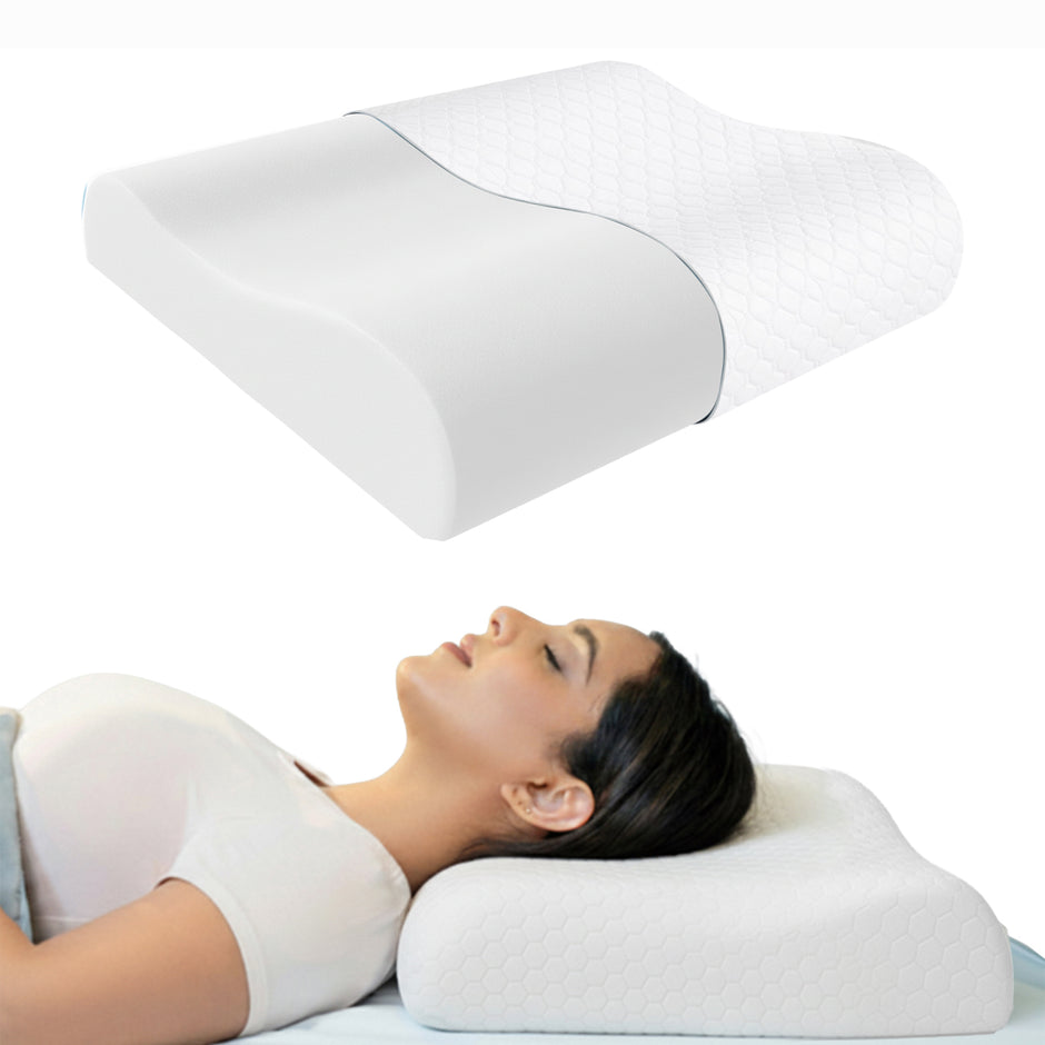 Wellgiver Memory Foam Cervical Pillow - White
