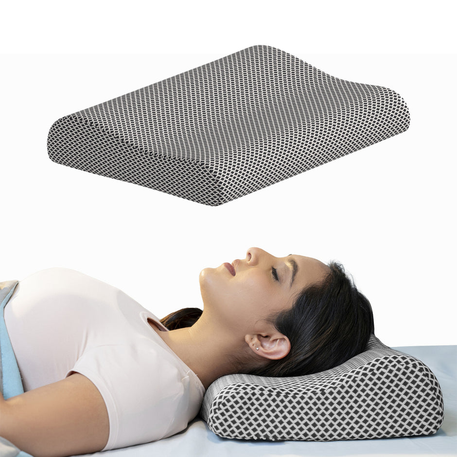 Wellgiver Memory Foam Cervical Pillow - Midnight Blue