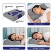 Wellgiver Memory Foam Cervical Pillow - Midnight Blue