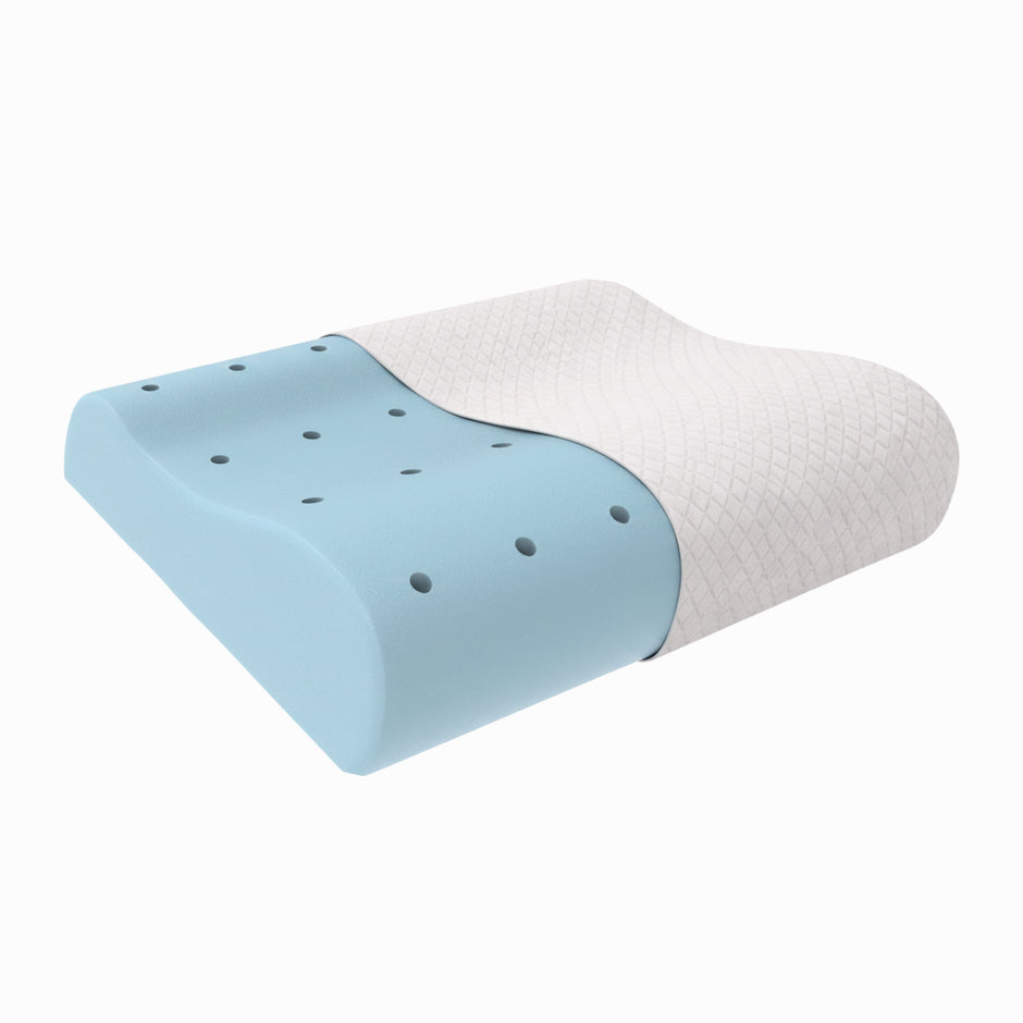 Wellgiver Gel Infused Memory Foam Cervical Pillow - White