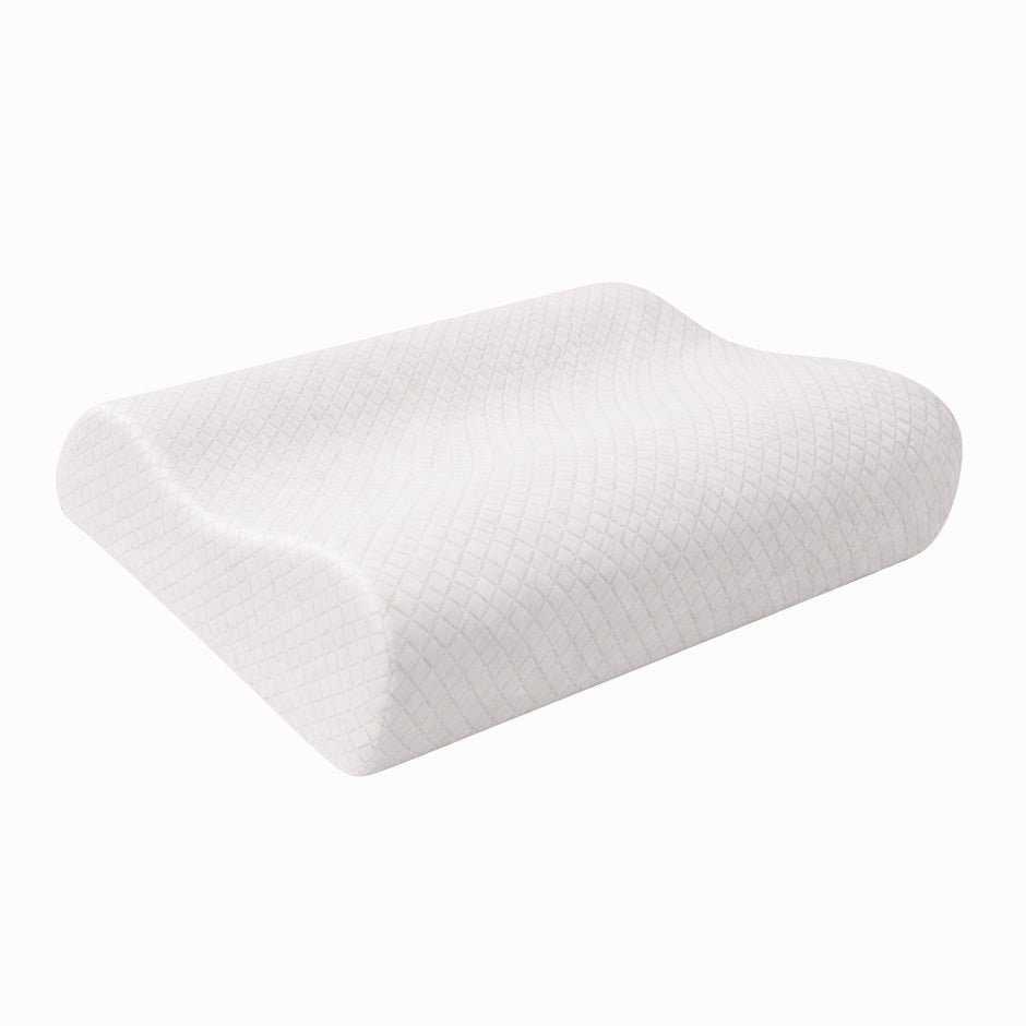 Wellgiver Gel Infused Memory Foam Cervical Pillow - White