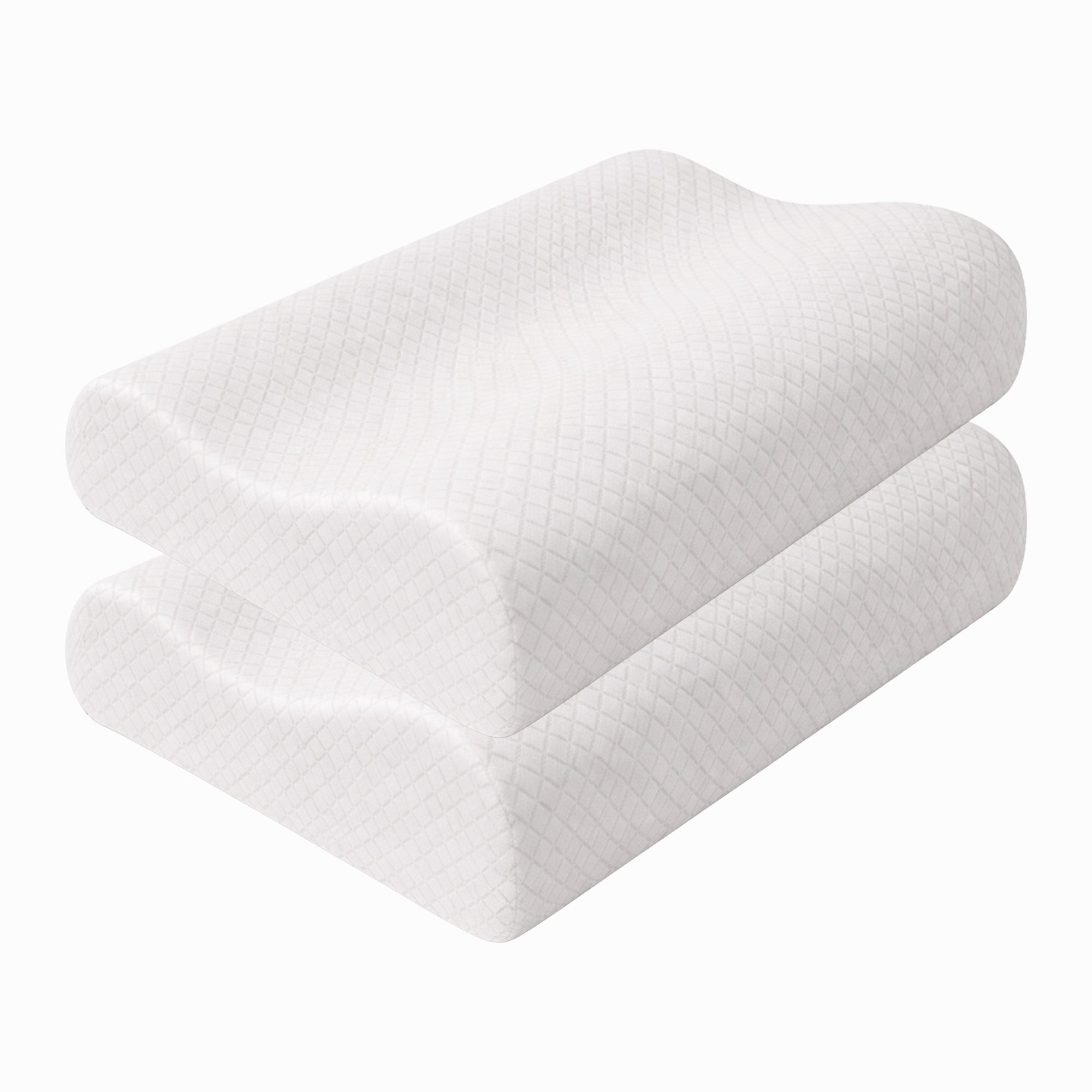 Wellgiver Gel Infused Memory Foam Cervical Pillow - White