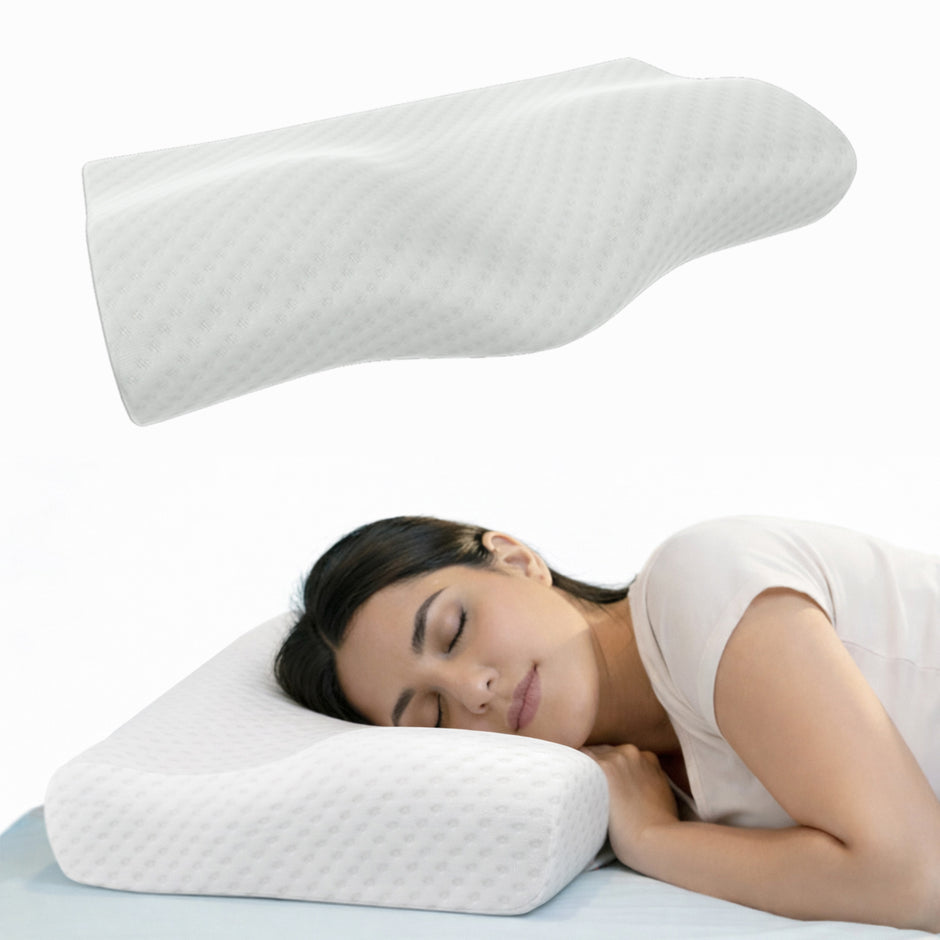 Wellgiver Contour Cervical Memory Foam Pillow - White