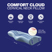 Wellgiver Contour Cervical Memory Foam Pillow - Blue