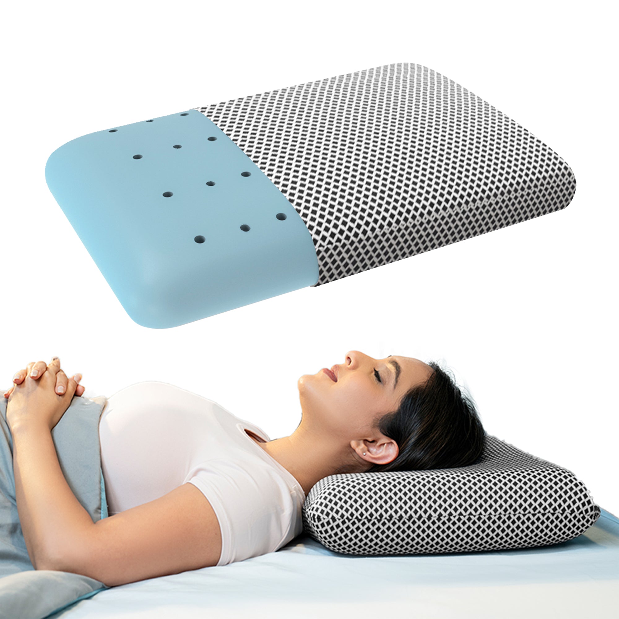 Wellgiver Memory Foam Sleeping Pillow - Midnight Blue