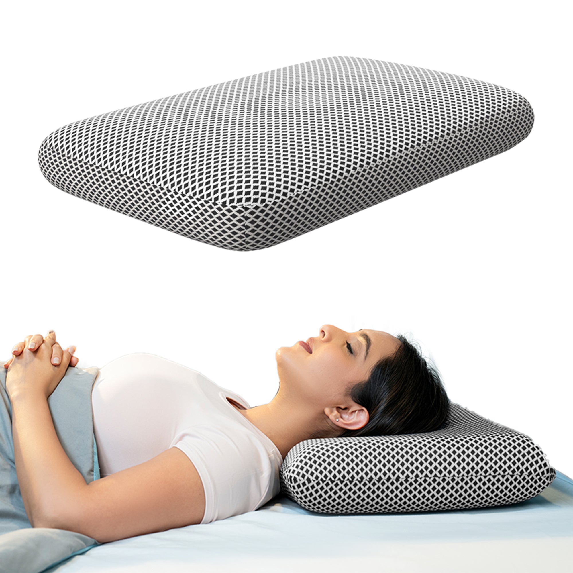 Wellgiver Memory Foam Sleeping Pillow - Midnight Blue