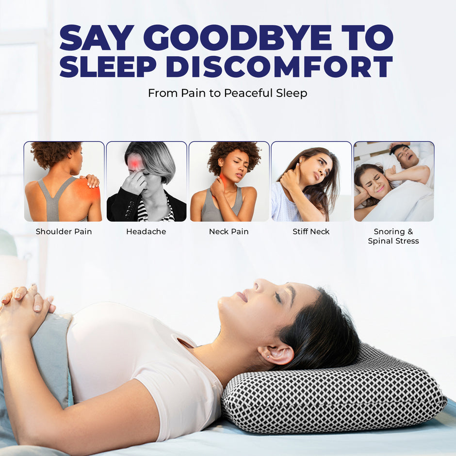 Wellgiver Memory Foam Sleeping Pillow - Midnight Blue