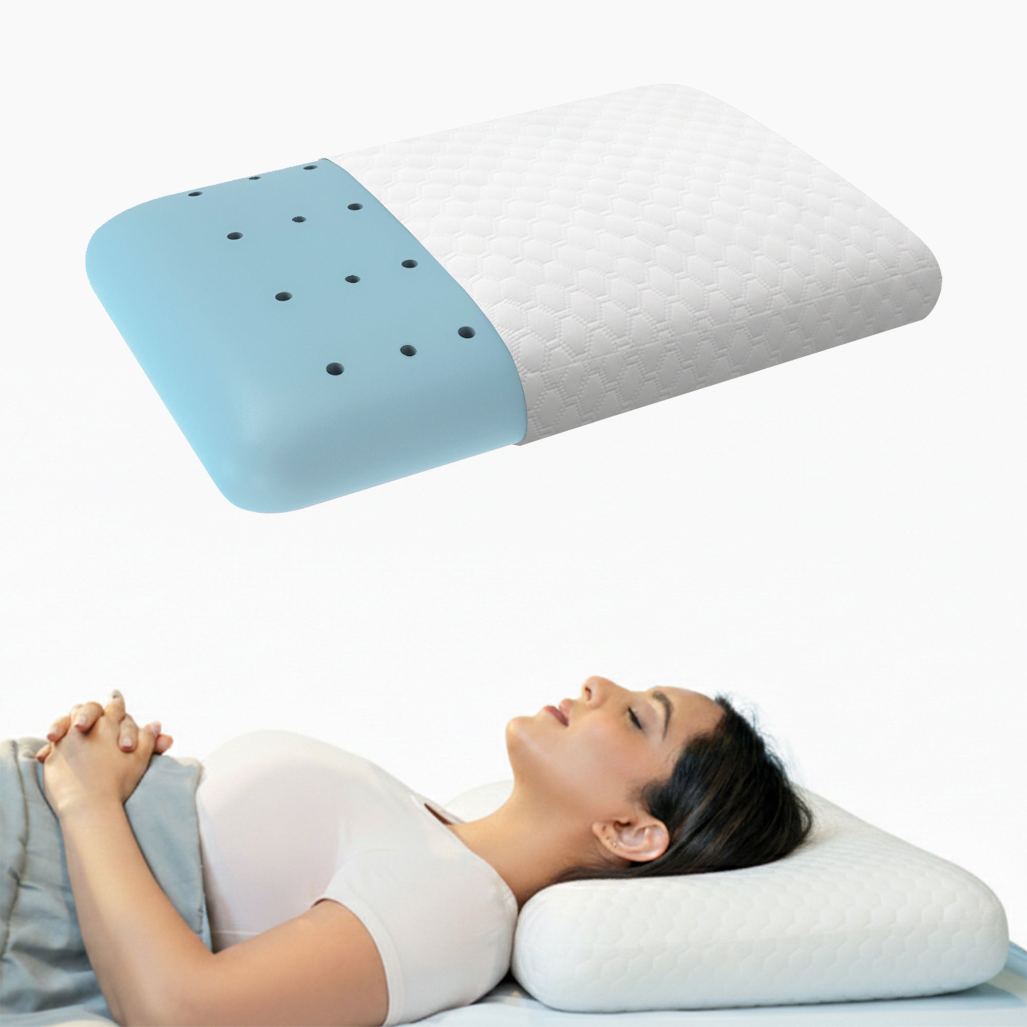 Wellgiver Memory Foam Sleeping Pillow - White