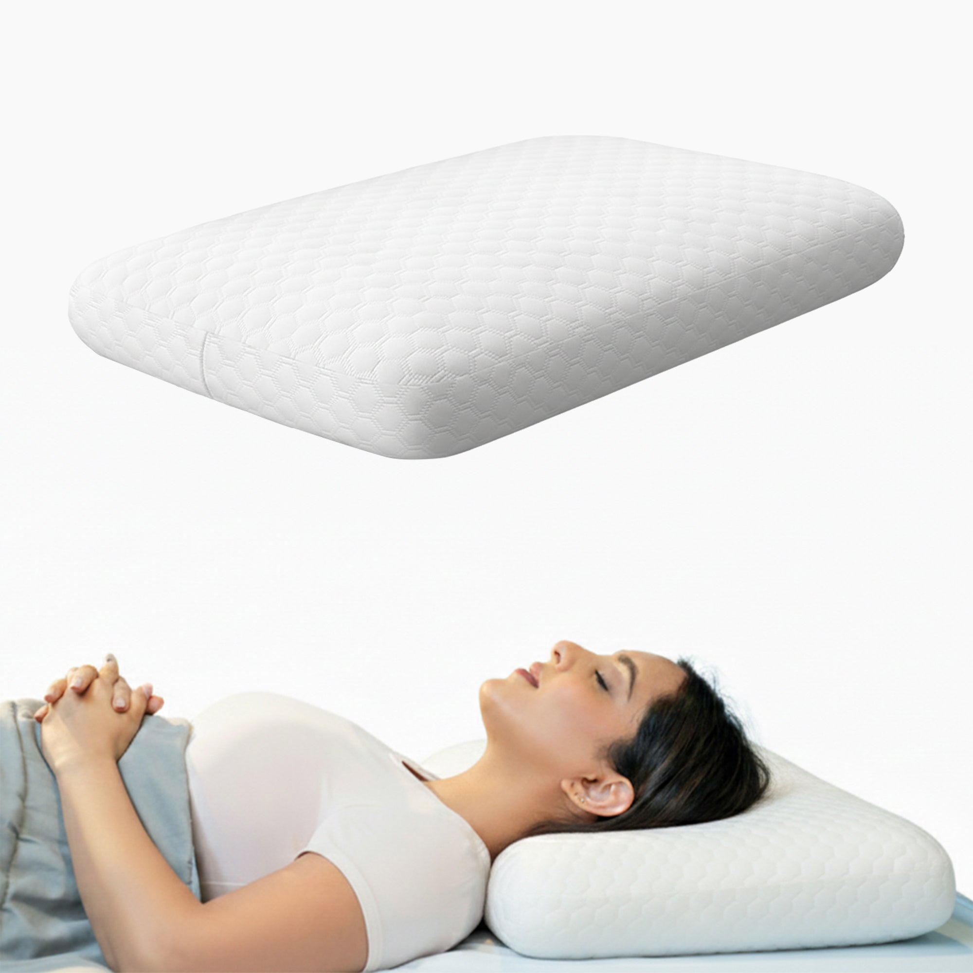 Wellgiver Memory Foam Sleeping Pillow - White